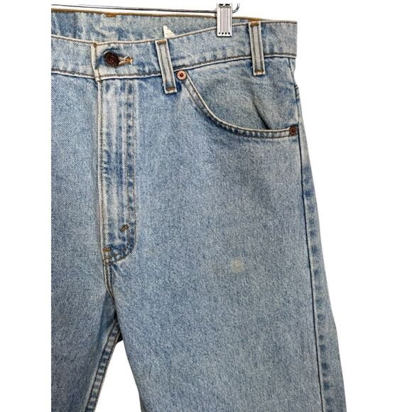 Levi’s Blue Denim Vintage Orange Tab 505 Straight Leg Regular Fit 5 Pocket 34X32 - Picture 6 of 12